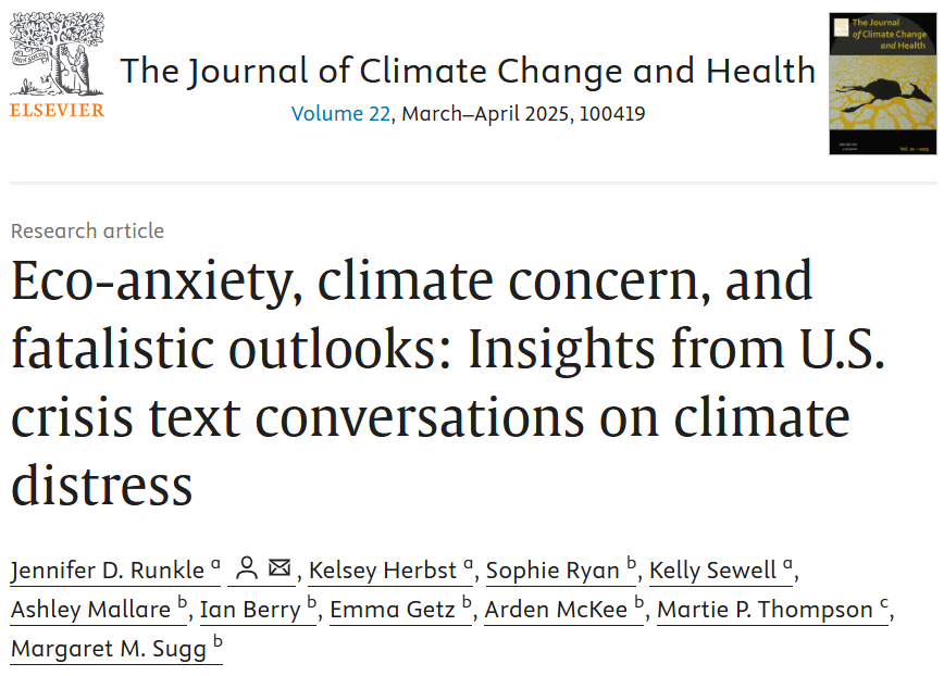 Eco-Anxiety Research